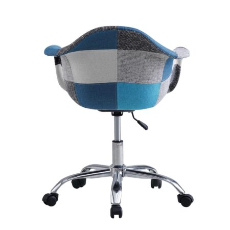 Poltroncina da ufficio Eames, patchwork colore freddo - immagine 3