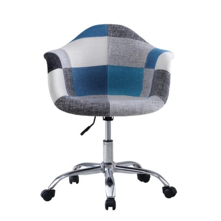 Poltroncina da ufficio Eames, patchwork colore freddo - immagine 2
