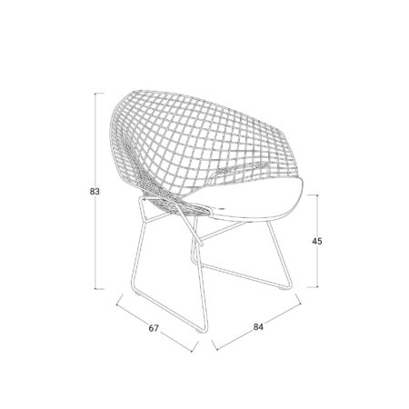 Poltrona Diamond Bertoia - immagine 3