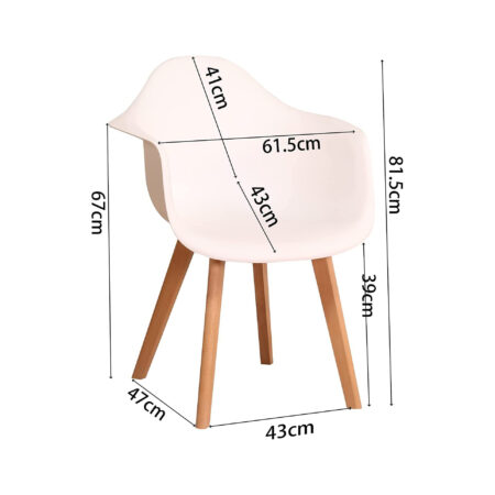 Sedia in polipropilene e legno - immagine 3