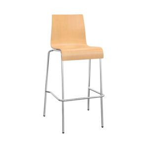 Sgabello in metallo e multistrato