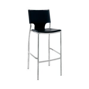 Sgabello in metallo ed ecopelle